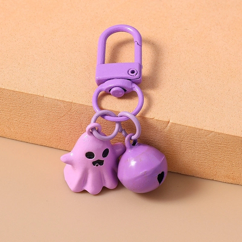 Cartoon Style Cute Commute Ghost Alloy Halloween Keychain