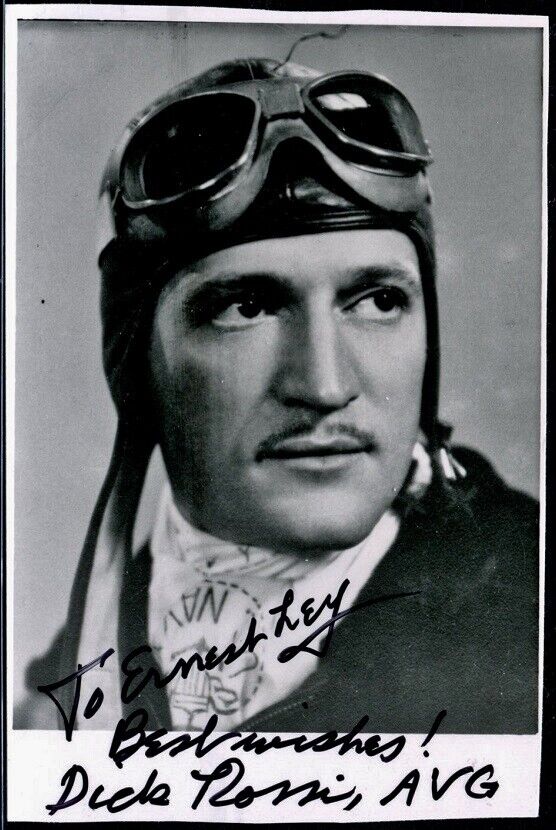 Fighter Ace DICK ROSSI Signed Photo Poster painting