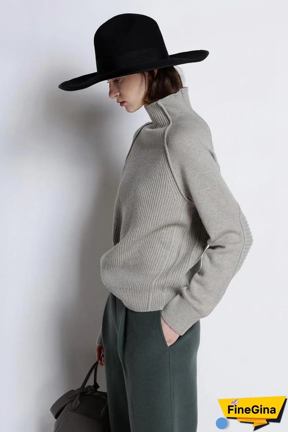 Lori Funnel Turtleneck Wool Sweater - 4 Colors