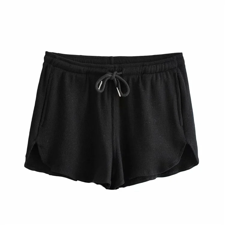 Ueong Summer New Household Casual Wide-Leg Pants Women's BM Thread Elastic Waist Loose Sports Shorts
