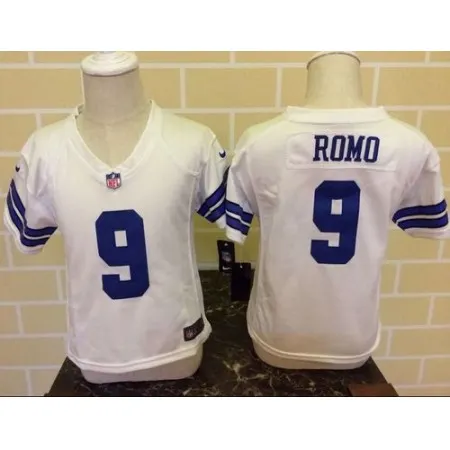 Toddler  Cowboys #9 Tony Romo White Stitched NFL Elite Jersey