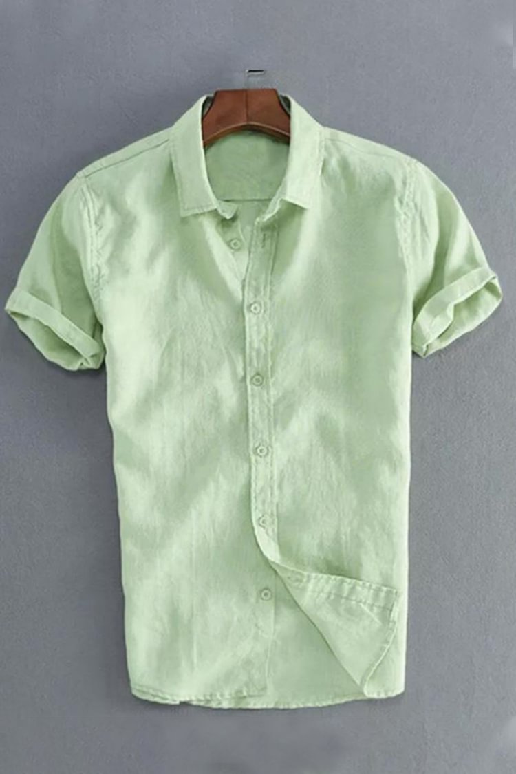 Solid Color Men's Casual Shirt