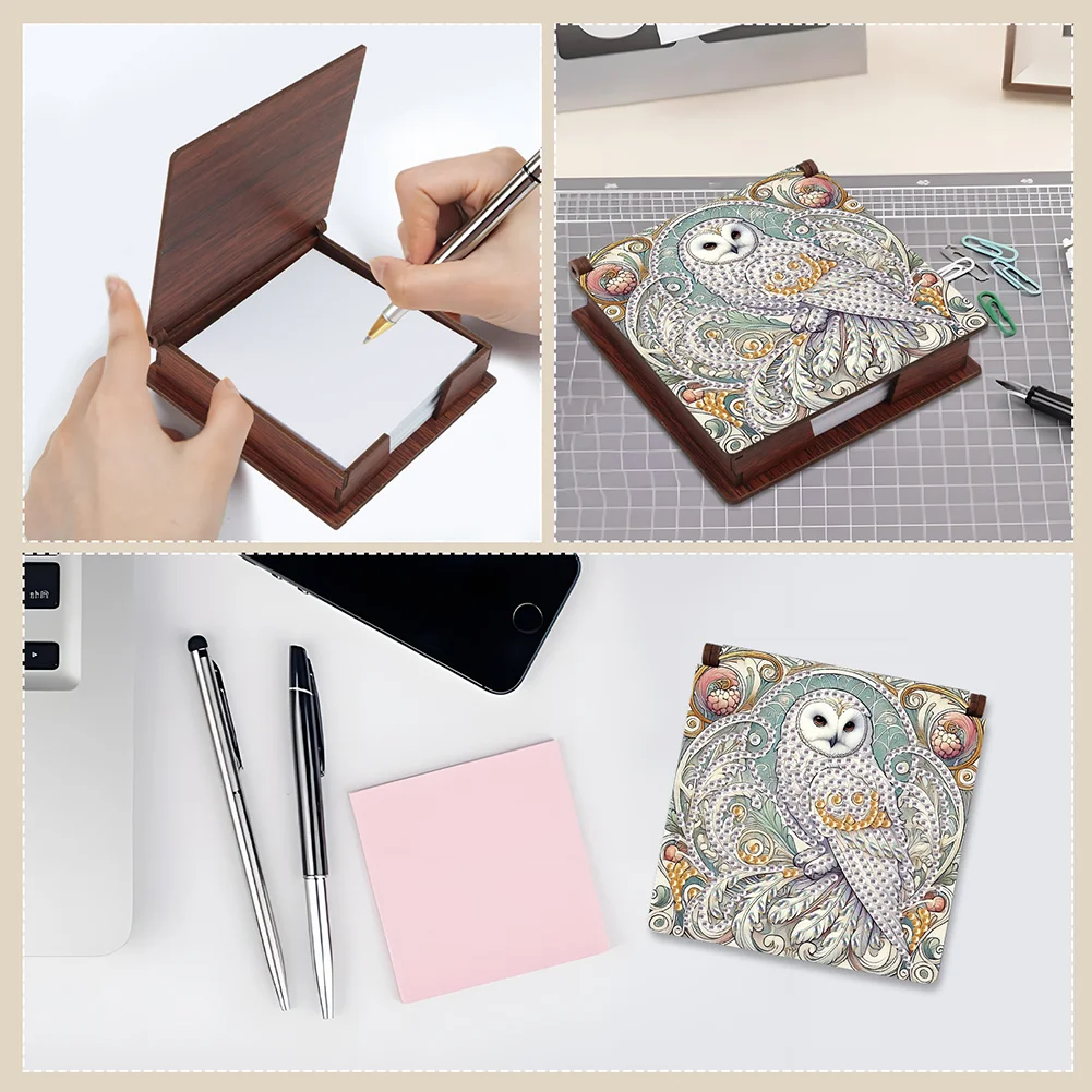DIY Owl Diamond Painting Note Box Paper 160 Sheets of Paper for DIY Art Craft