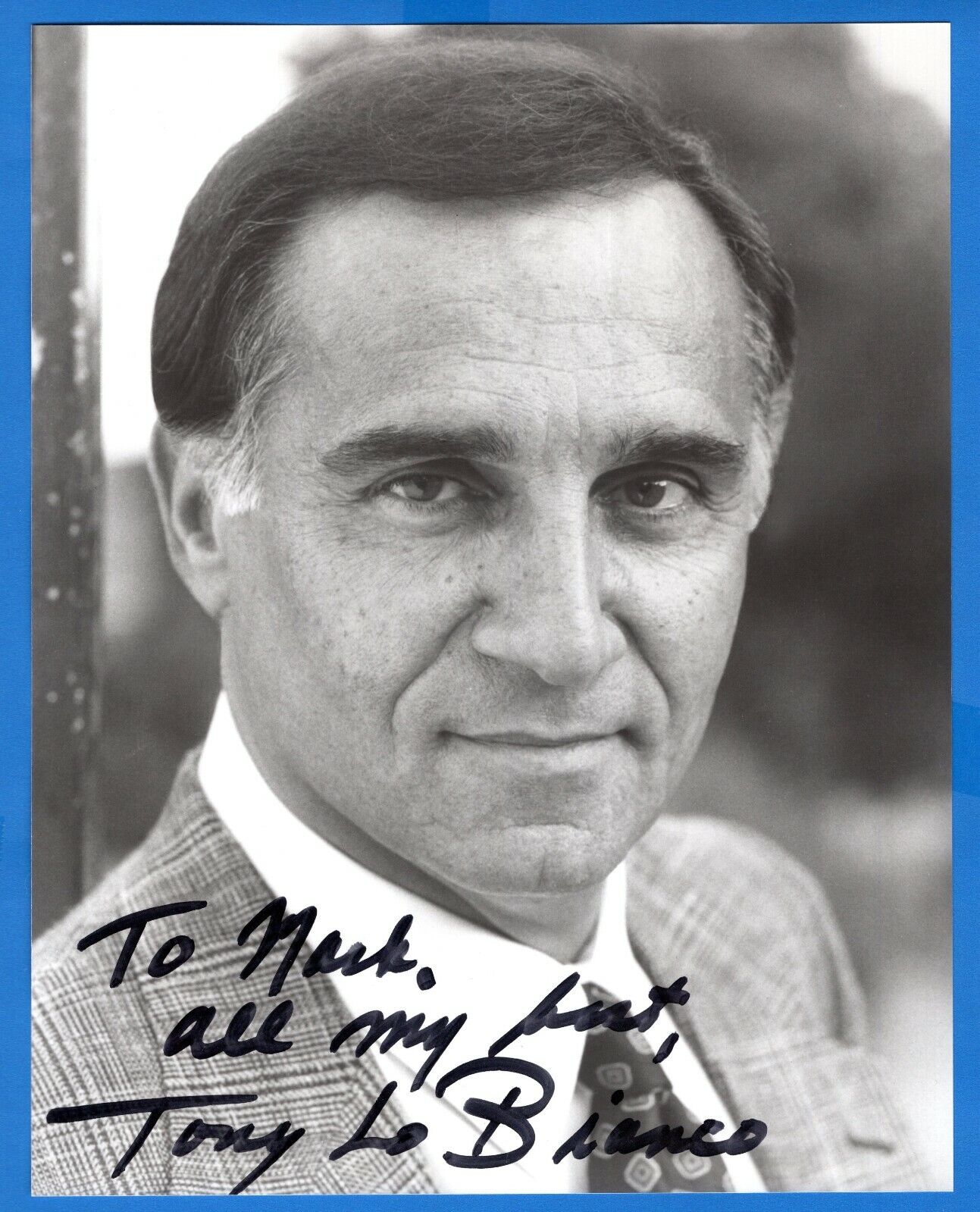 Tony Lo Bianco Actor Hand Signed Autograph 8x10 Photo Poster painting