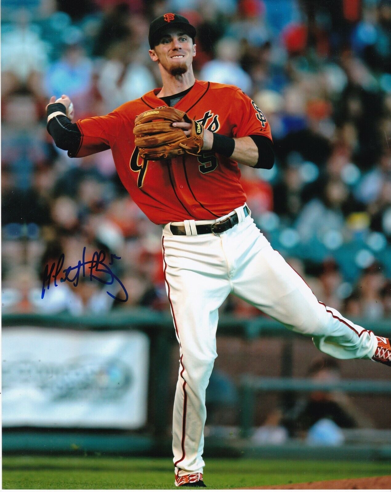 MATT DUFFY SAN FRANCISCO GIANTS ACTION SIGNED 8x10