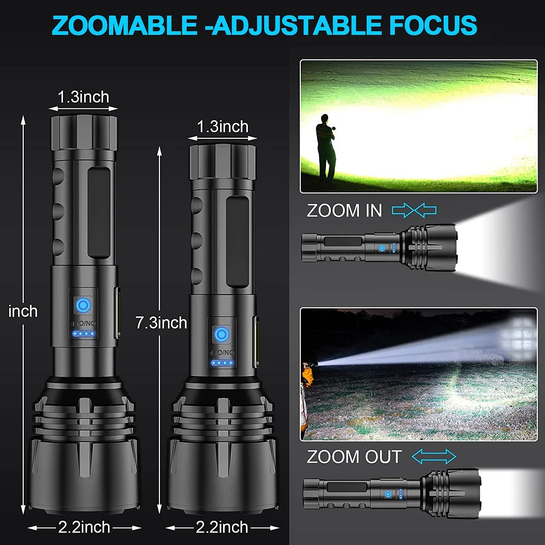 LED Rechargeable Tactical Laser Flashlight 90000 High Lumens🔥Buy 2 Get Free Shipping