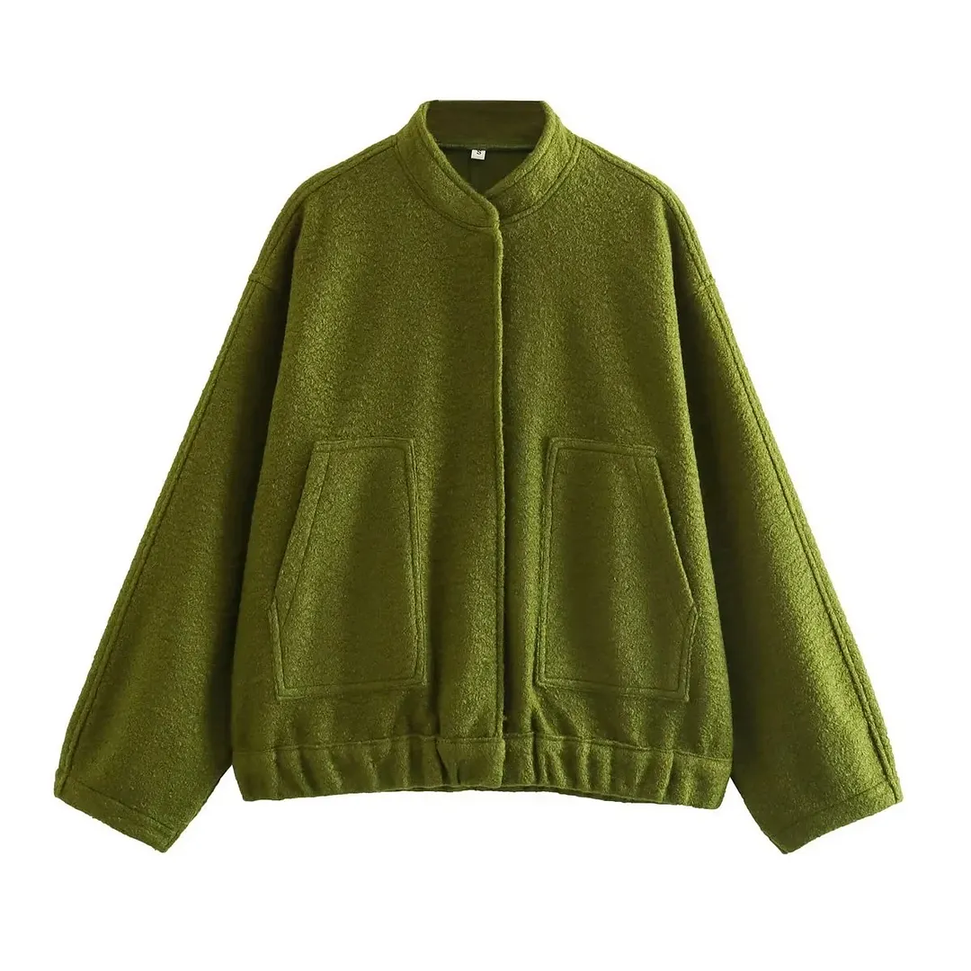 Nigikala Nigikala New 15 Color Loose Casual Jacket Street Y2K Collar Dark Buckle Coat Female B88420
