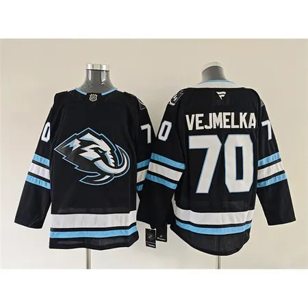 Men's Utah Mammoth #70 Karel Vejmelka Navy 2025 Stitched Premium Jersey