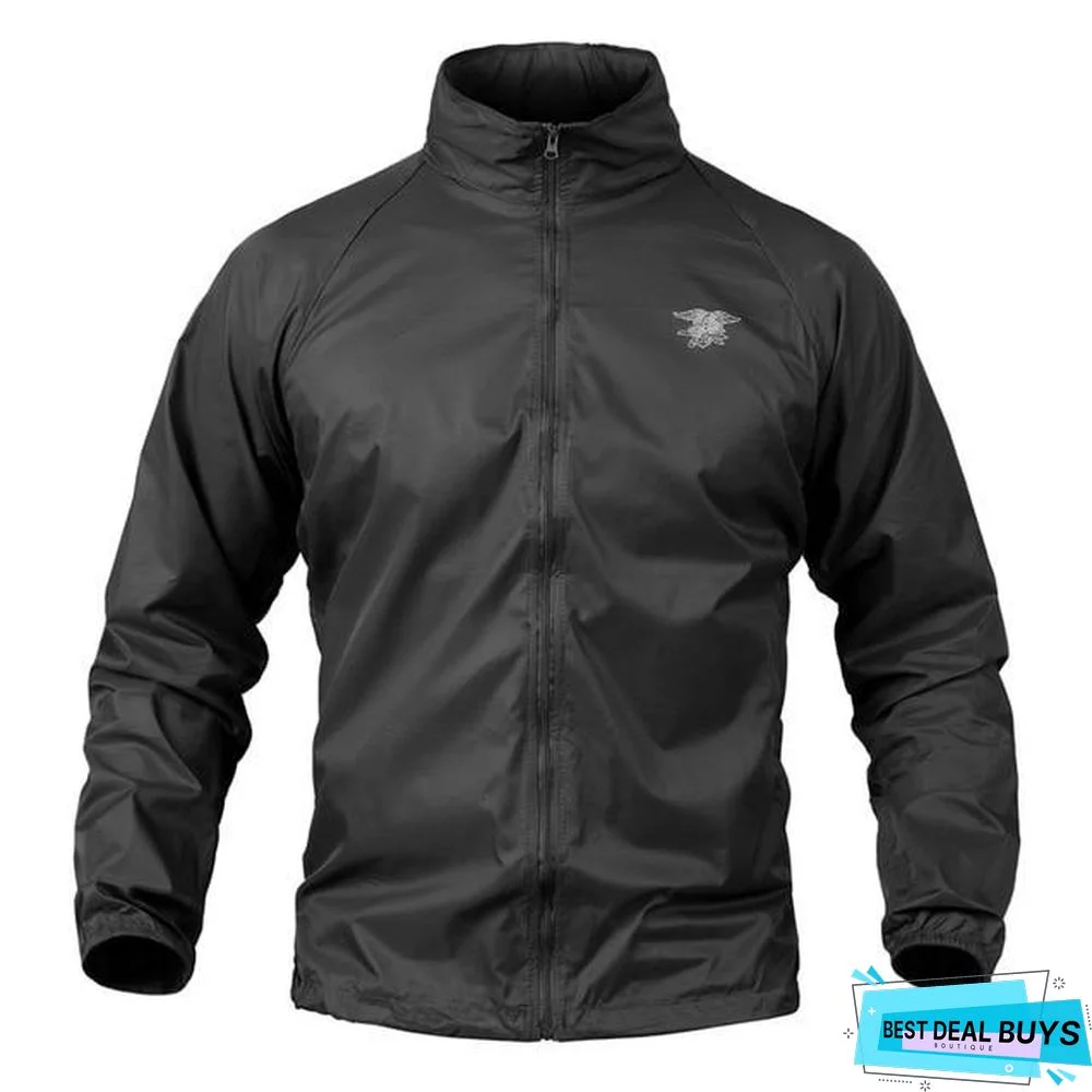 Men Lightweight Military Skin Windbreaker Waterproof Tactical Raincoats Windproof Army Outerwear Jackets