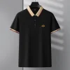 Thin ice silk embroidered polos
