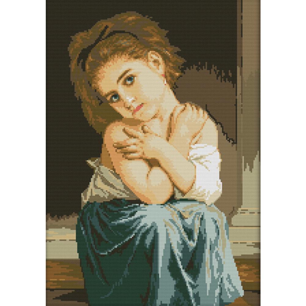 

Simple And Naive - 14CT Stamped Cross Stitch - 36*50cm, 501 Original