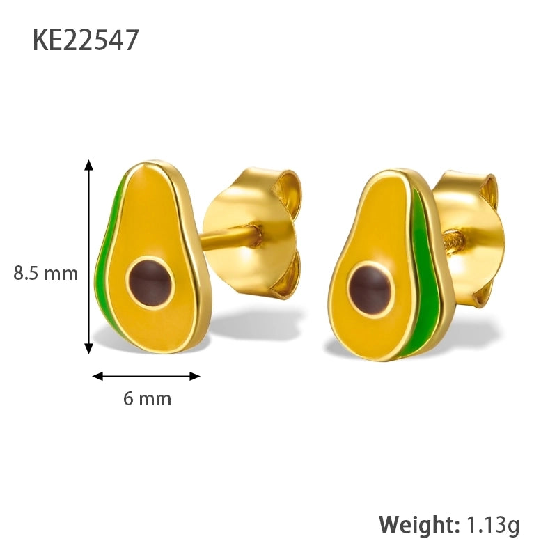 1 Pair 925 Sterling Silver Zircon Rainbow Devil’S Eye Candy Ear Studs