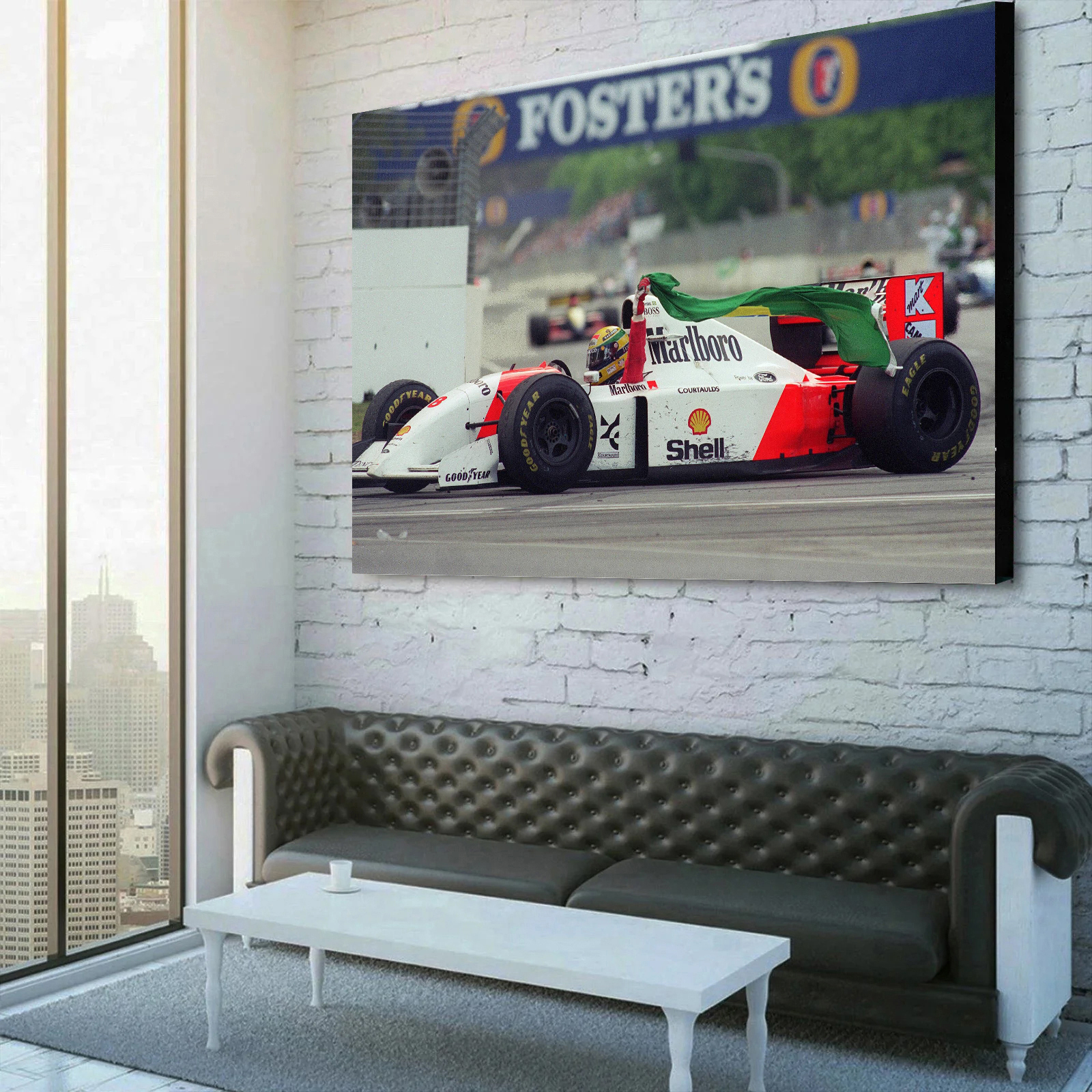 Ayrton Senna's Last Win the 1993 Australian GP Canvas Wall Art 