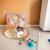 😸Tunnel pour animaux de compagnie avec boule en peluche