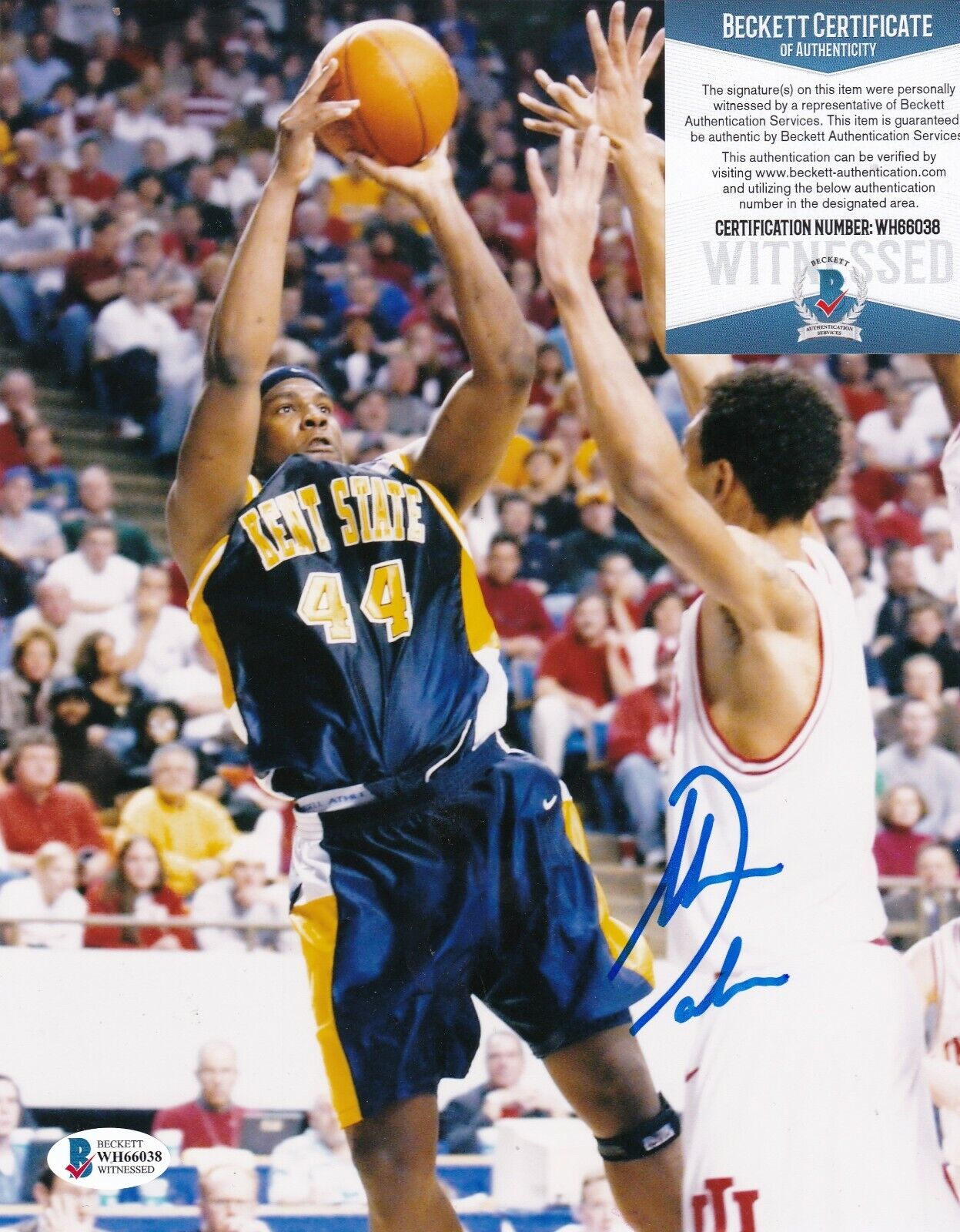 ANTONIO GATES KENT STATE GOLDEN FLASHES BECKETT AUTHENTICATED SIGNED 8x10