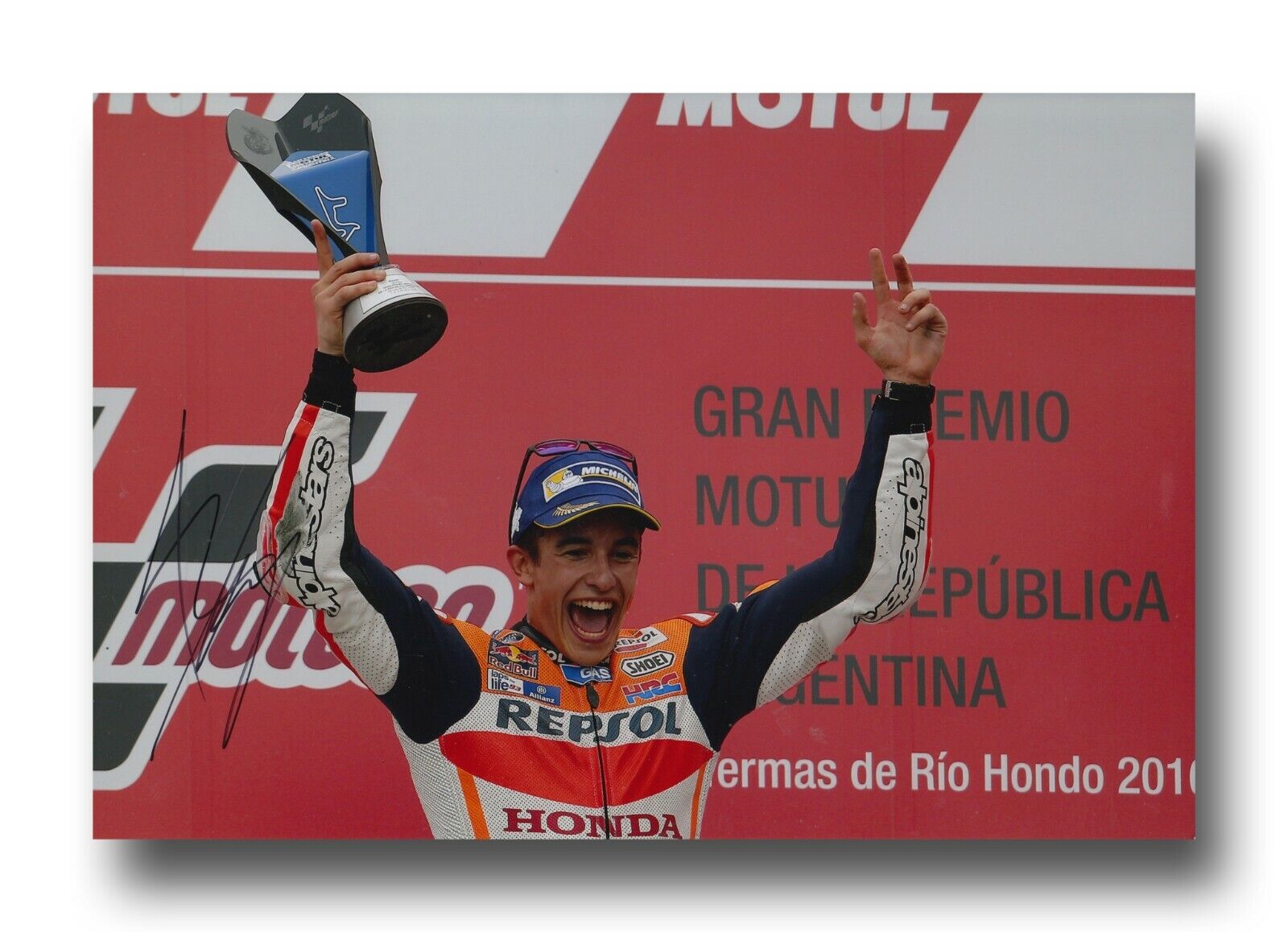 MARC MARQUEZ HAND SIGNED 12X8 Photo Poster painting - MOTOGP AUTOGRAPH REPSOL HONDA 5.