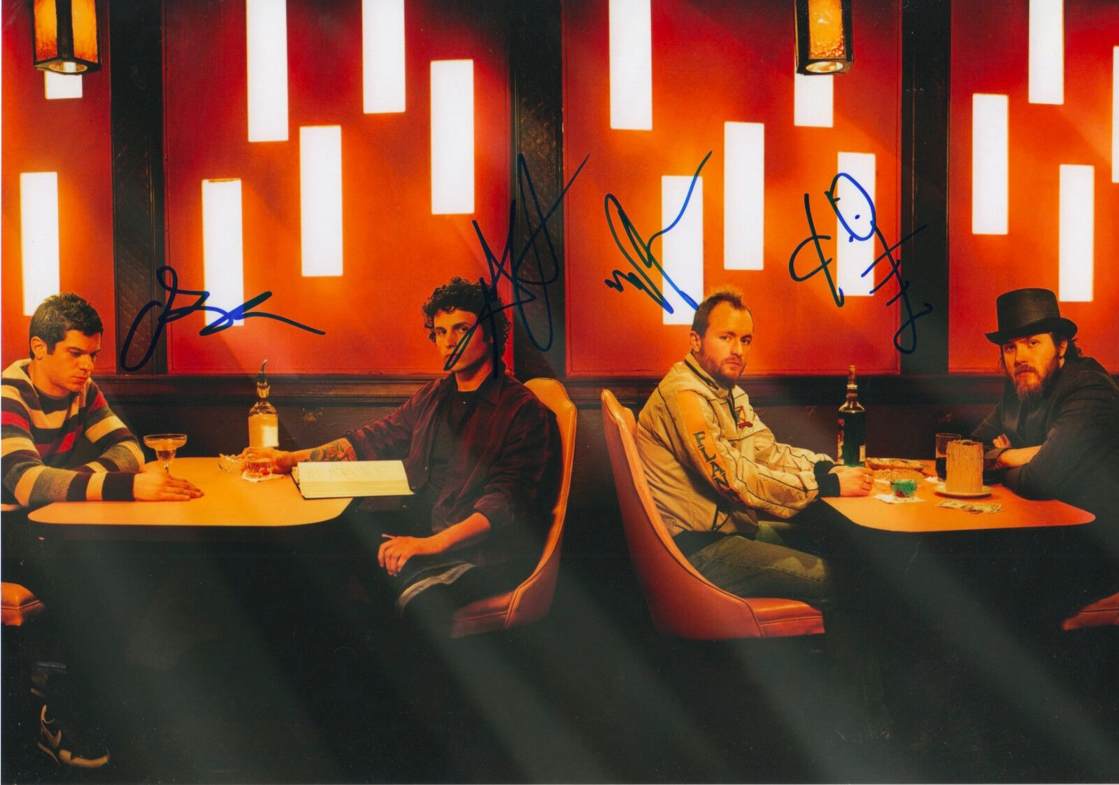 Dredg Band full signed 8x12 inch Photo Poster painting autographs