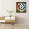 Diamond Painting -DIY Round Partial AB Drill Flower Love(45x45cm)
