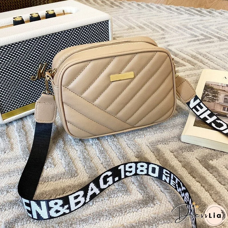 Women's Solid Color Shoulder Bag Messenger Bag