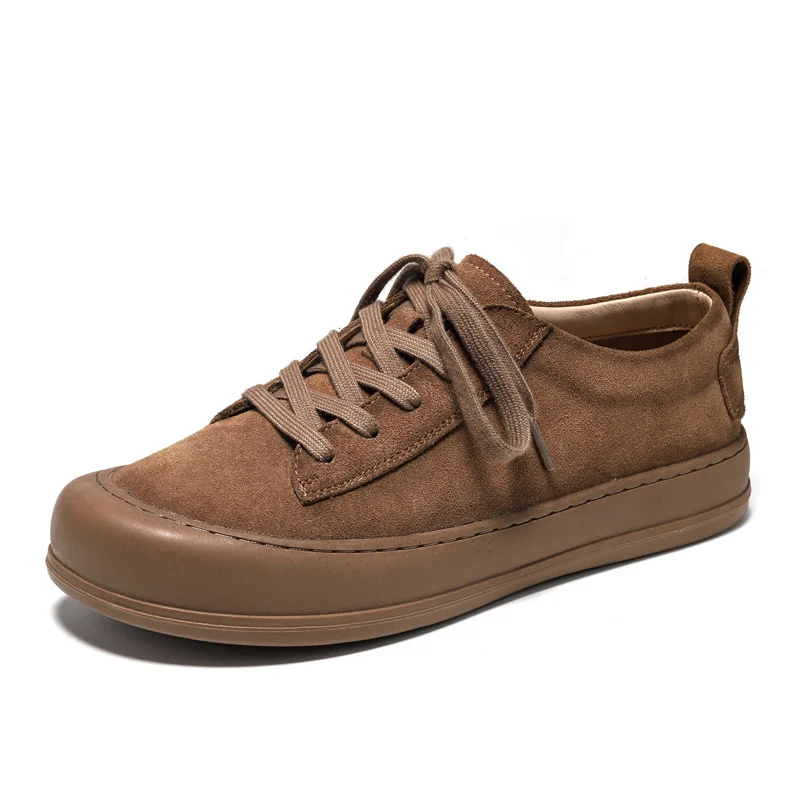 Colourp Colourp Men's Casual Leather Shoes Frosted Fur-Skinned Shoes Thick-Soled Work Shoes Trend Work Shoes 25847-R