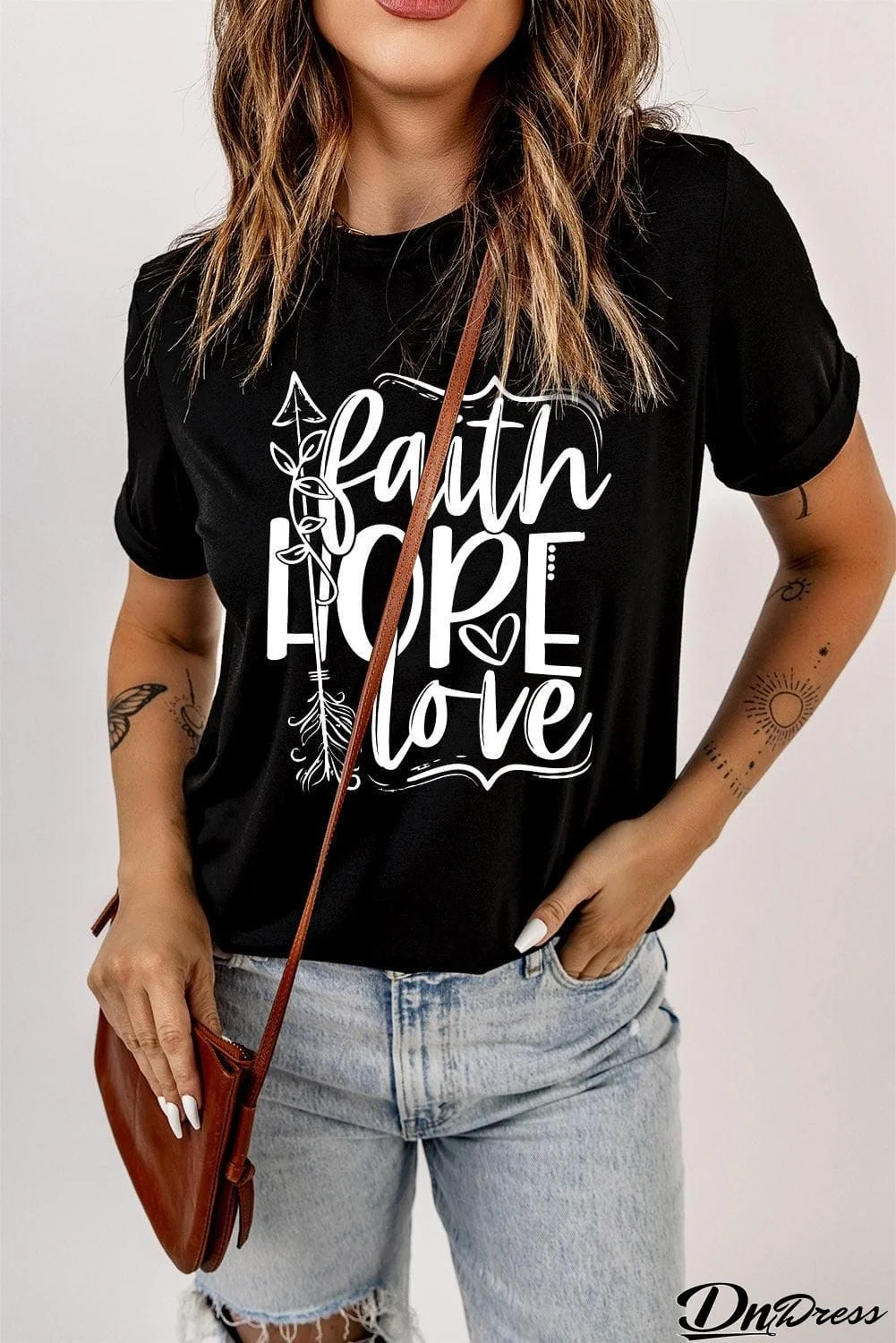 FAITH HOPE LOVE Graphic Tee Shirt
