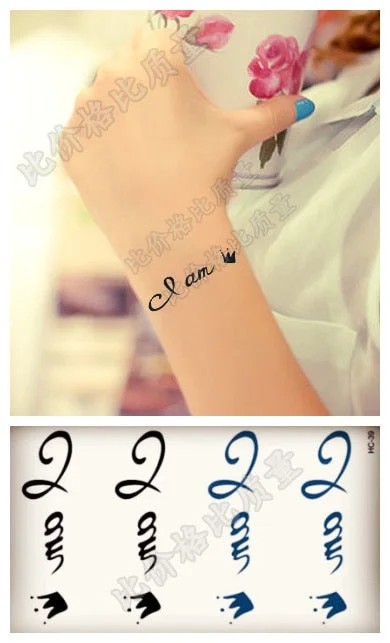 Waterproof Temporary Tattoo Sticker heartbeat wave French it is the life English letter women's tatto flash tatoo fake tattoos