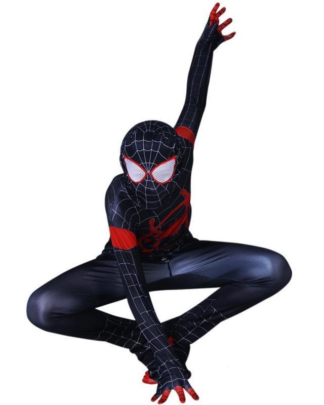 Mayoulove Boys Miles Morales Spider-Man Into Spider Verse Cosplay Costume-Mayoulove