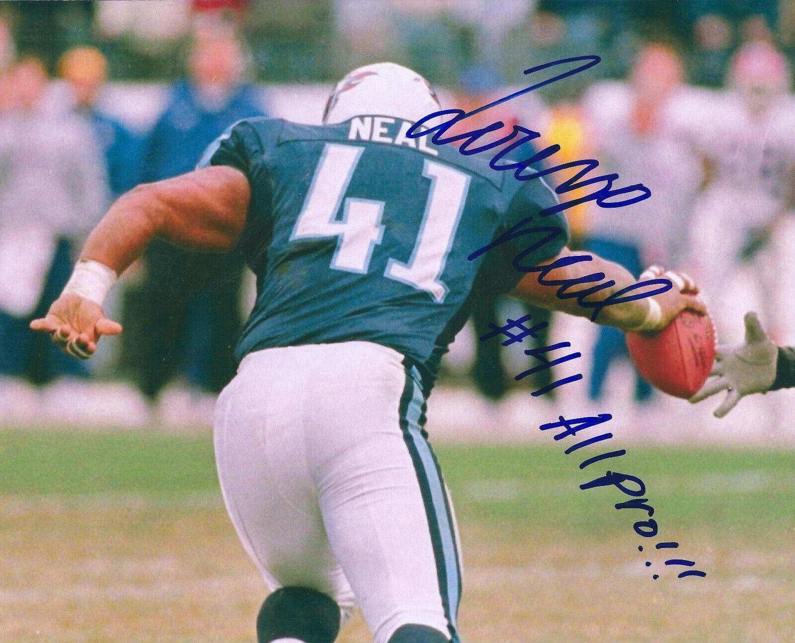 Autographed LORENZO NEAL Tennessee Titans 8x10 Photo Poster painting w/COA