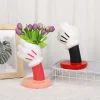 Creative Mickey Gloves Mickey Holding Vase Desktop Remote Control Storage Ornaments Desk Personalized Decorative Ornaments