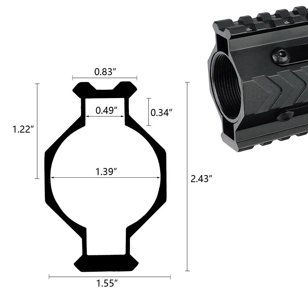 ohhunt ® AR15 Free Float M-LOK Handguard With Front Sight wholesale