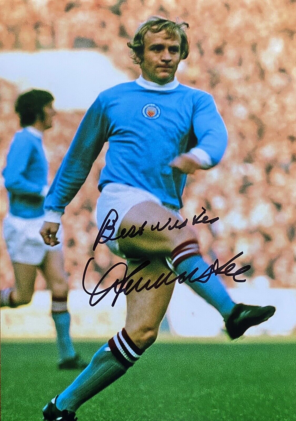 Francis Lee Genuine Hand Signed Manchester City 12x8 Photo Poster painting