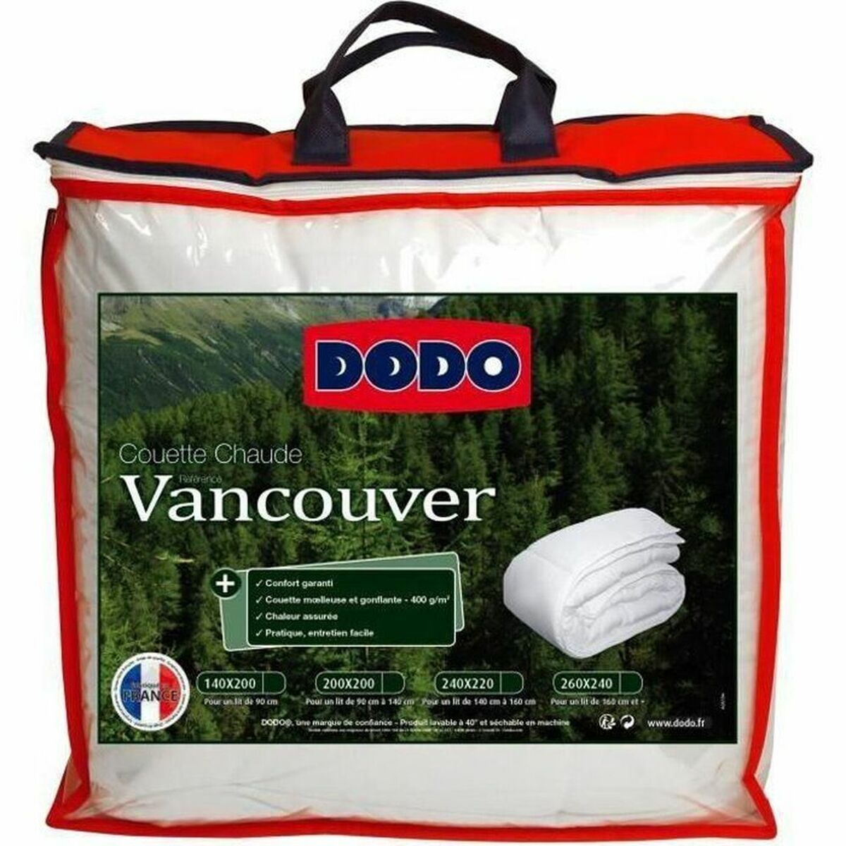 Duvet DODO Vancouver White 400 g /m&sup2; 220 x 240 cm