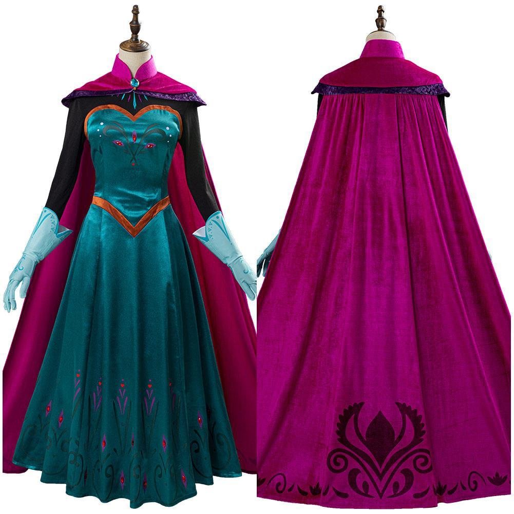Movie Frozen Elsa Queen Costume Women Dress Outfit Halloween Carnival Costume Cosplay Costume