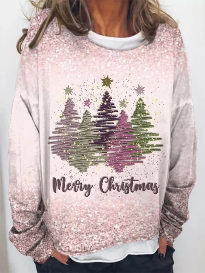 Christmas Women's Crew Neck Print Sweatshirt