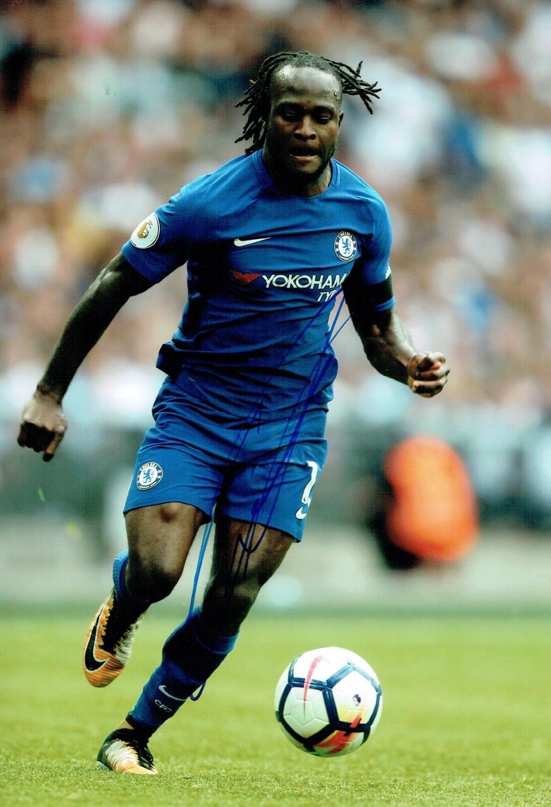 Victor MOSES 2018 Signed Autograph 12x8 Photo Poster painting 3 AFTAL COA Chelsea Premier League