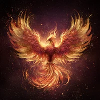Phoenix Reborn from Fire - Diamond Painting