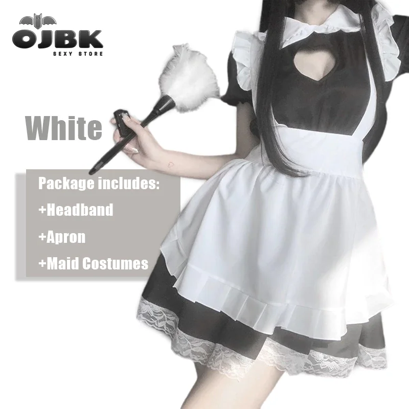 Billionm OJBK New Sexy Sweet Lolita Dress Japanese Maid Costume Anime Cosplay Kawaii Coffee Bar Uniform Halloween Outfit For Women New