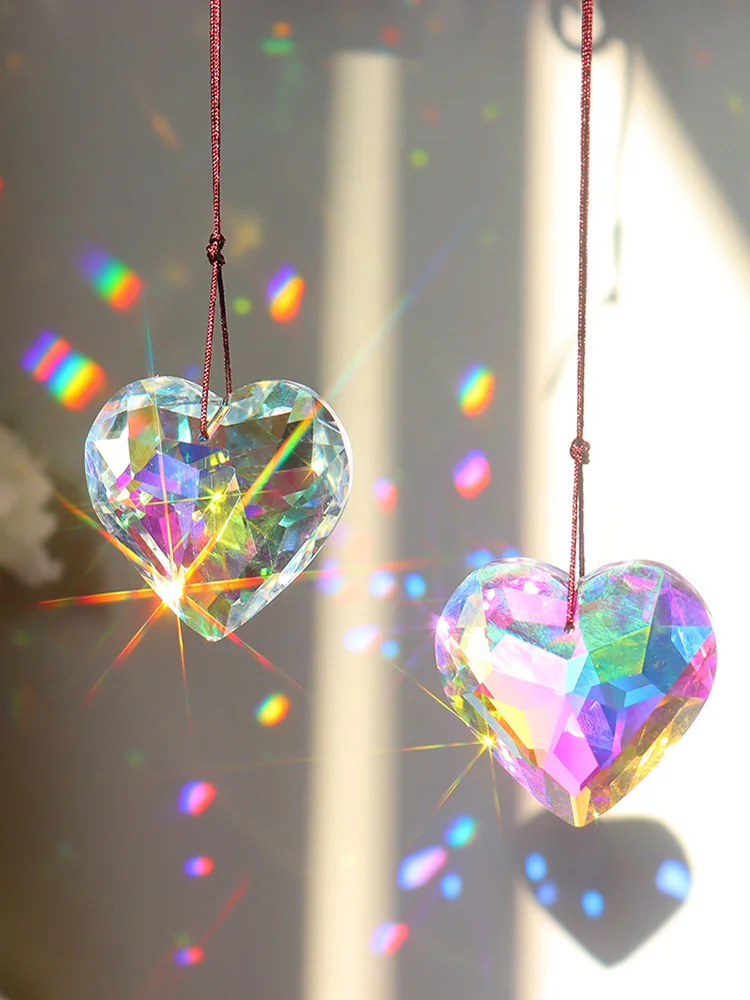 Crystal Windchimes Ornaments Love Outdoor Garden Balcony Window Room Decor