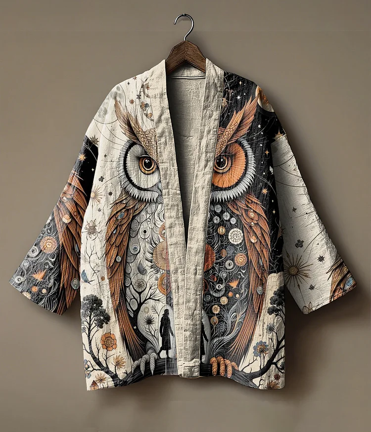 Ancient Egyptian art printed linen and sweater-like blouse