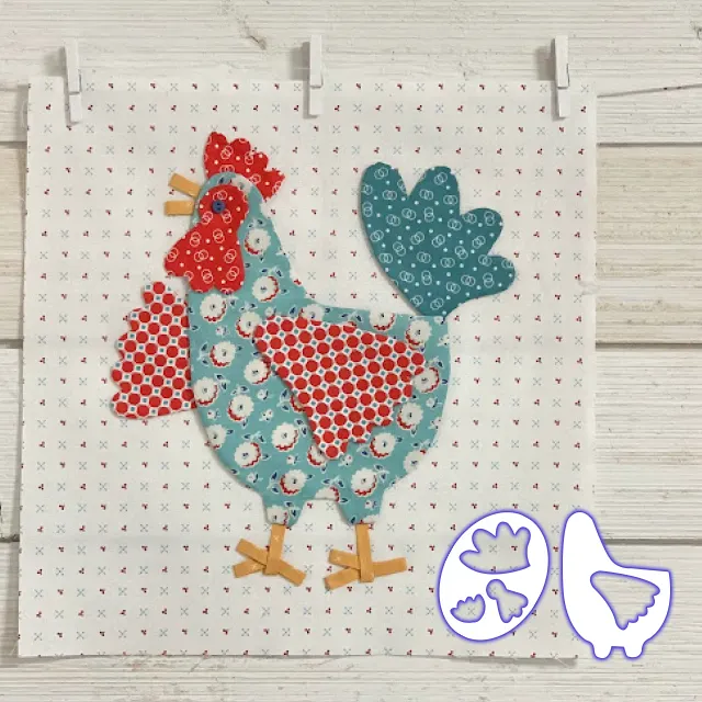 Weekend Chicken Pattern Sewing Templates Set (12 Sets)- With Instructions
