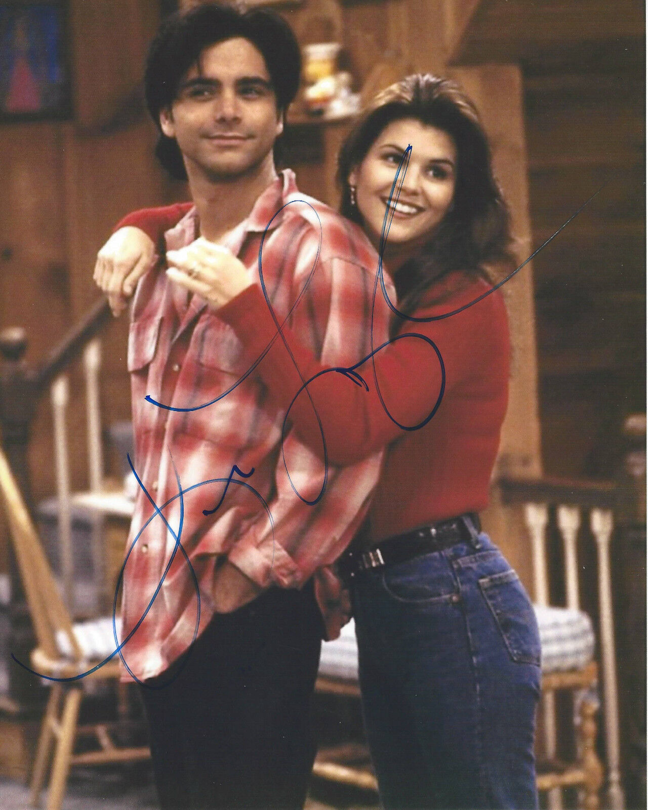 LORI LOUGHLIN SIGNED AUTHENTIC FULL HOUSE REBECCA 8X10 Photo Poster painting w/COA ACTRESS