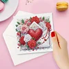 6Pcs Valentines Day Diamond Painting Greeting Card