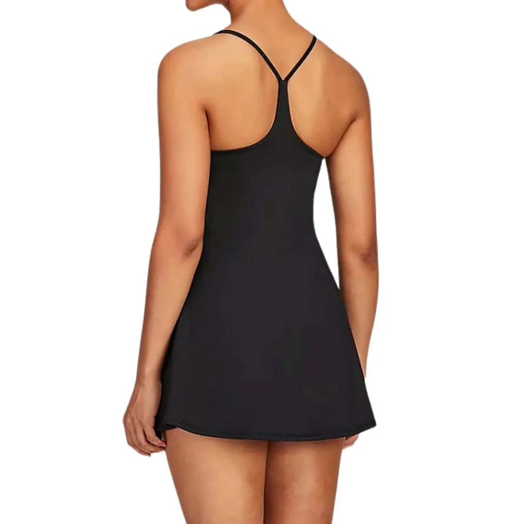 Women Workout Tennis Dress With Built In Bra Shorts 😍