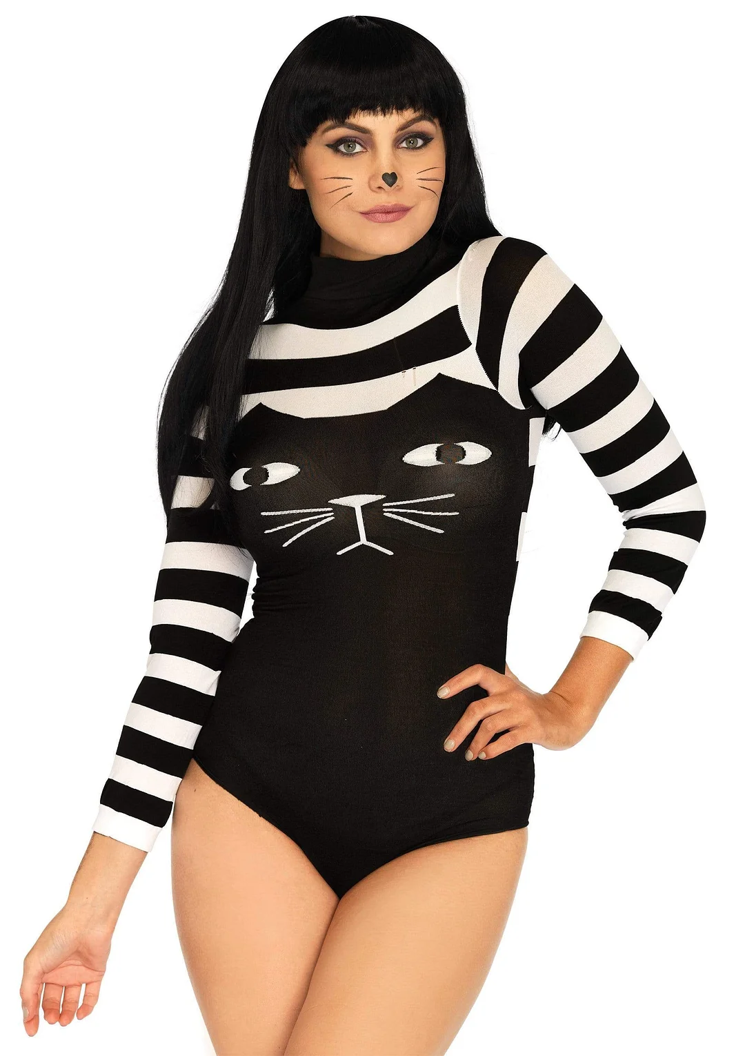 Striped Cat Costume Bodysuit