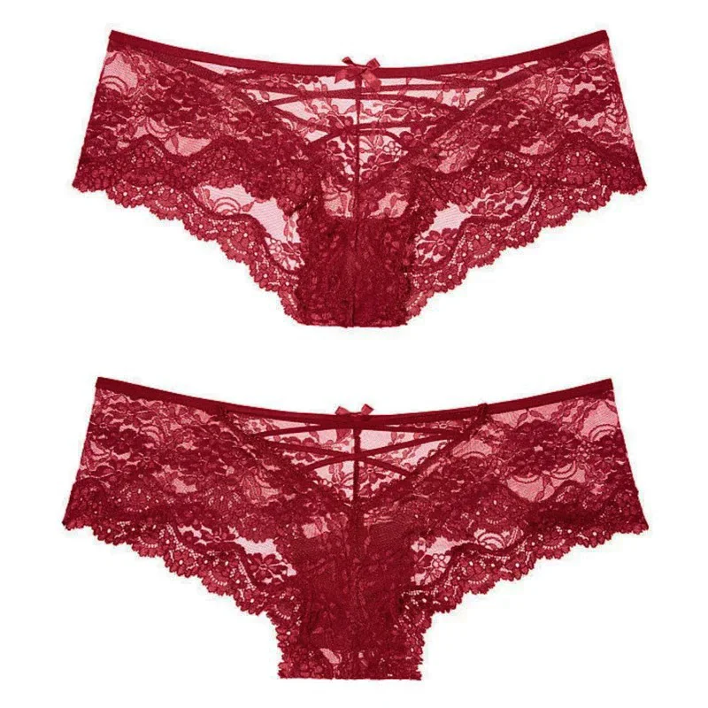 Billionm Women's Underpants Soft Lingerie Sexy Lace Panties Lady Sleepwear 1PC Low-Rise Knickers Sexy Hollow Briefs Ultra Thin Underwear