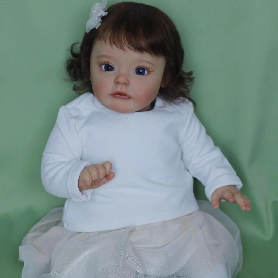 Touch Real 22'' Reborn Dolls Girl with Curly Hair Named Joanna