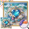 Blue Heart- Round AB Drills Diamond Painting(35x35cm)