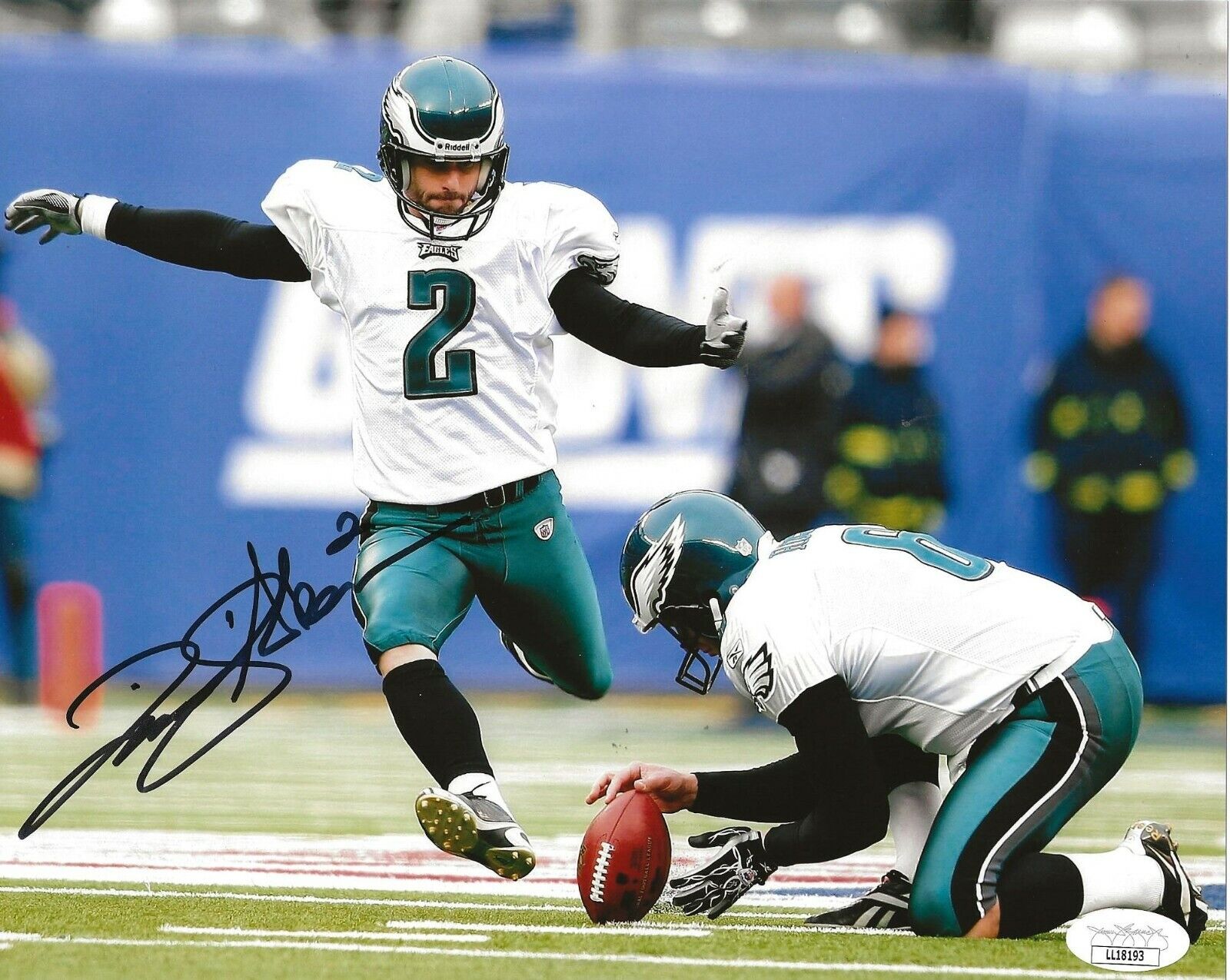 David Akers signed Philadelphia Eagles 8x10 Photo Poster painting autographed 2 JSA