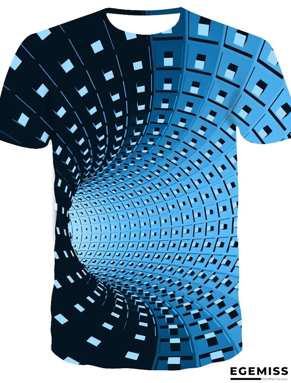 Men's Unisex Tee T shirt 3D Print Graphic Optical Illusion Plus Size Short Sleeve Party Tops Streetwear Punk & Gothic Round Neck | EGEMISS