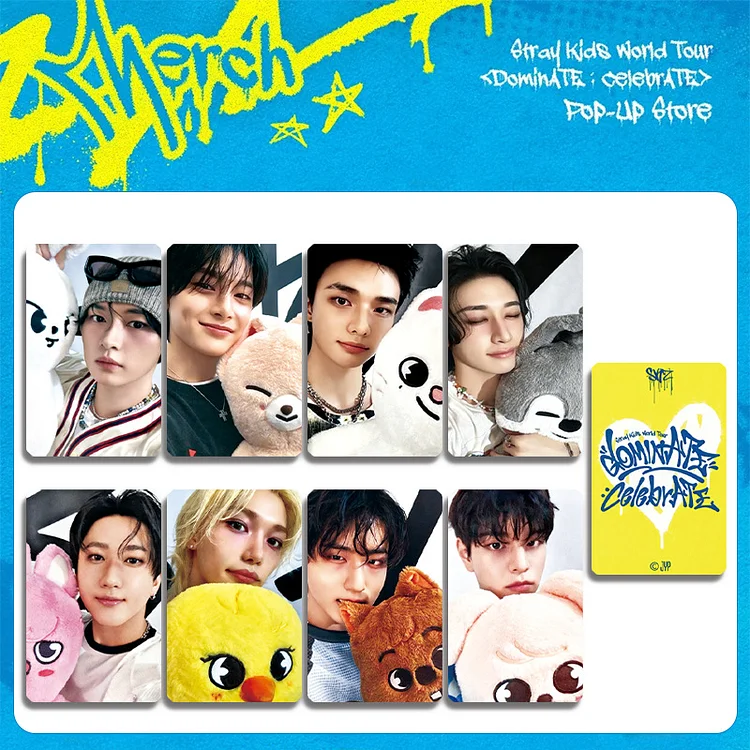 Stray Kids World Tour Dominate: celebrATE Eight Member Cards